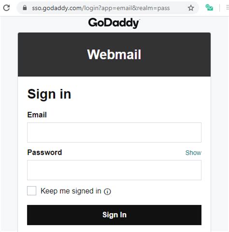 godady.com login webmail